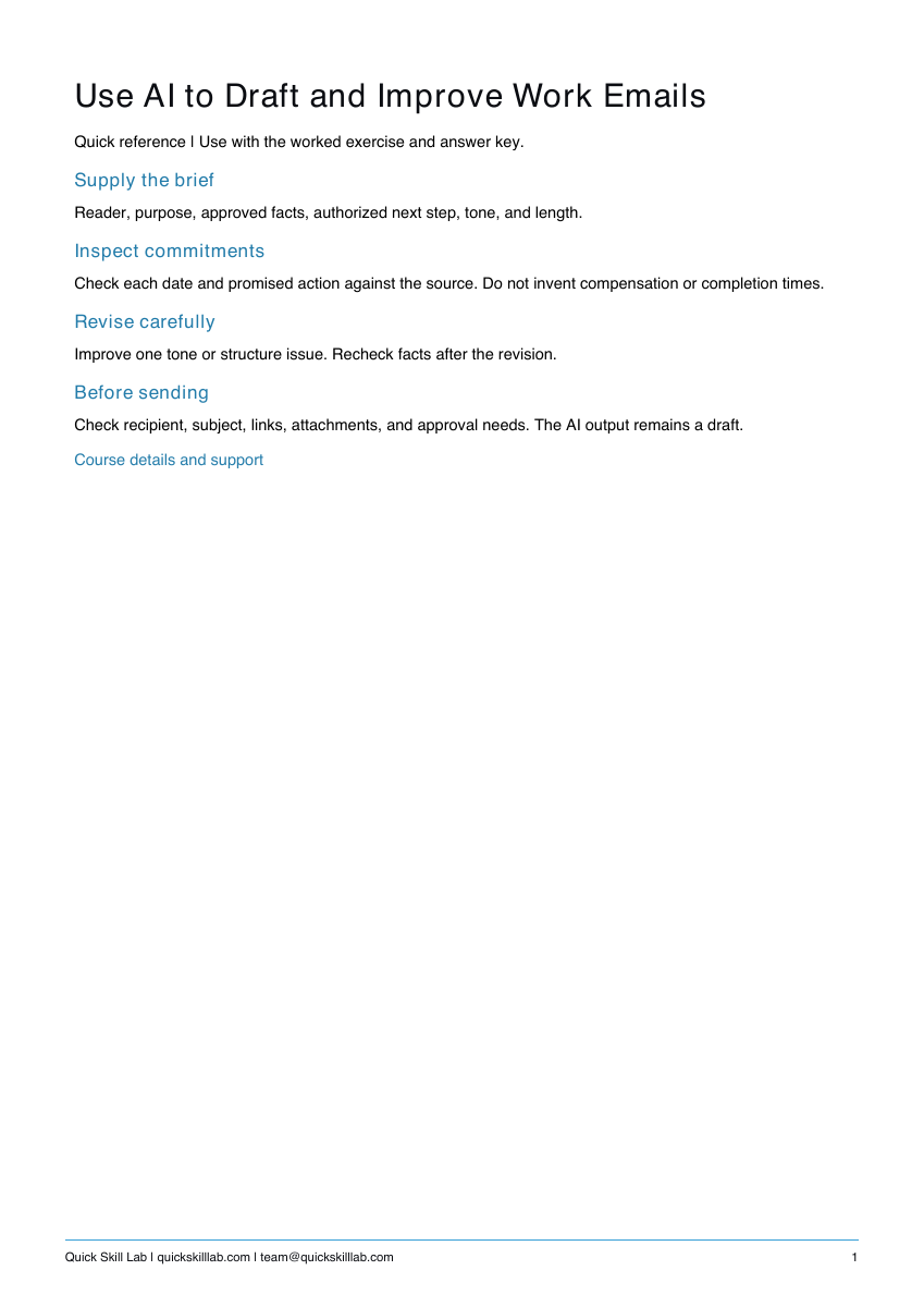 Actual reference preview for Use AI to Draft and Improve Work Emails
