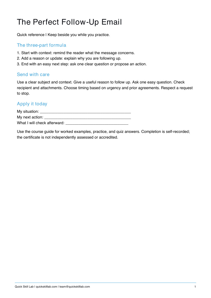 Actual reference preview for The Perfect Follow-Up Email